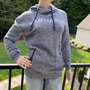 Techstyles  blue “Nantucket” pullover hoodie with zipper pockets